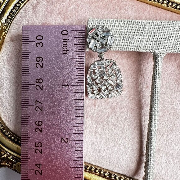 Park Lane Jewelry Garland Silver-Tone Crystal Drop Earrings Sparkle Box Piece - Picture 3 of 6